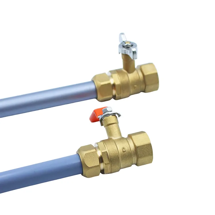 Udvendig gevind To-positions ferrule Kedel Messing Kugleventil